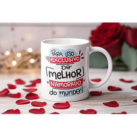 Arte Caneca Para uso exclusivo do melhor Namorado do Mundo em Png