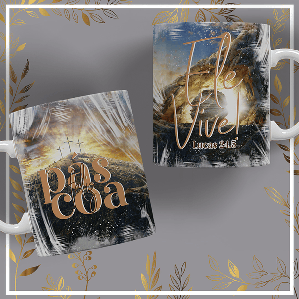 11 Artes para Caneca Páscoa Arquivo Editável 7