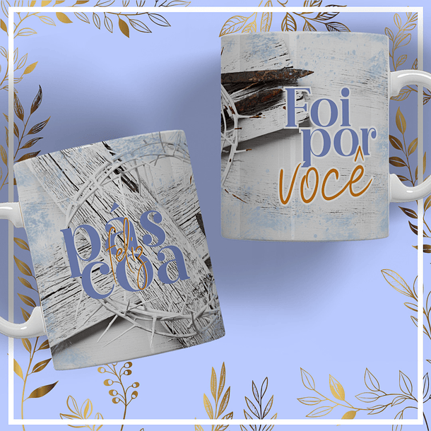 11 Artes para Caneca Páscoa Arquivo Editável 8