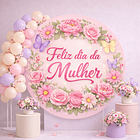 12 Artes para Painéis Redondo Dia das Mulheres Arquivo em Png 1