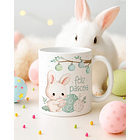 15 Artes para Canecas Páscoa Delicada Coelhos Arquivo Editável  10