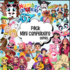 37 Moldes Mini Confeiteiro Páscoa Personagens Arquivo Pdf - Para Impressão