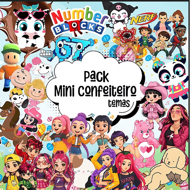 37 Moldes Mini Confeiteiro Páscoa Personagens Arquivo Pdf  1
