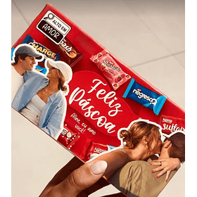 Arquivo Arte Caixa Bombom Namorados Páscoa Editável 