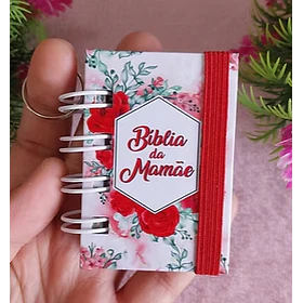 Arquivo Mini Biblía Chaveiro e Tag Dia das Mães Arquivo em Pdf - Impressão 