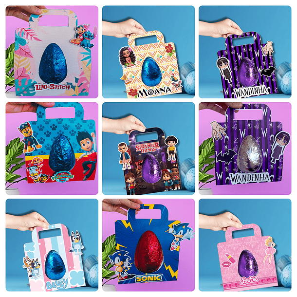 Arquivos Sacolinhas Porta Ovo  de Páscoa Arquivo em Pdf 7