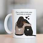 Arte Caneca Que a vida te trate como você trata os animais em Jpg 1