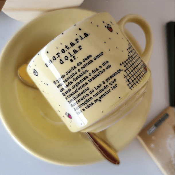 Arte Caneca Secretária do Lar Caneca e Xícara Arquivo Editável 5