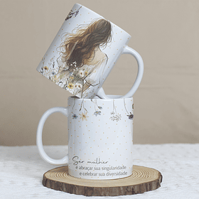 5 Artes para Caneca Dia das Mulheres Frases Motivacional Arquivo editável - Sublimação