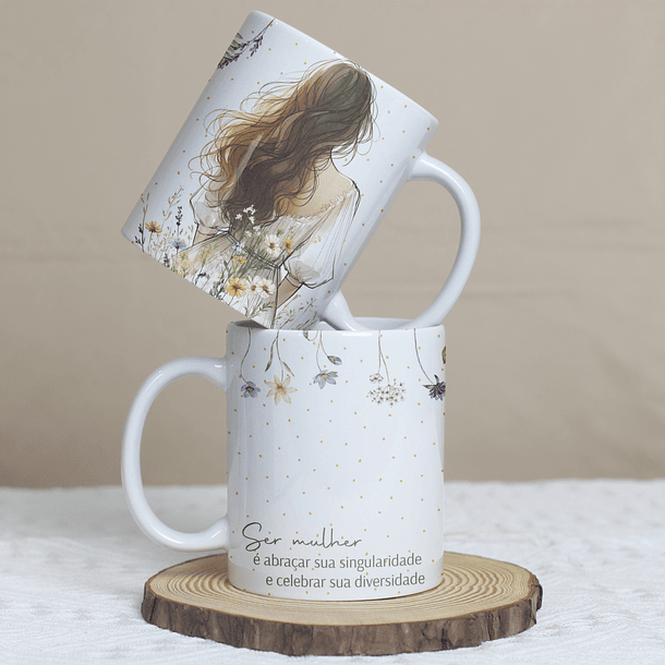 5 Artes para Caneca Dia das Mulheres Frases Motivacional Arquivo editável  1