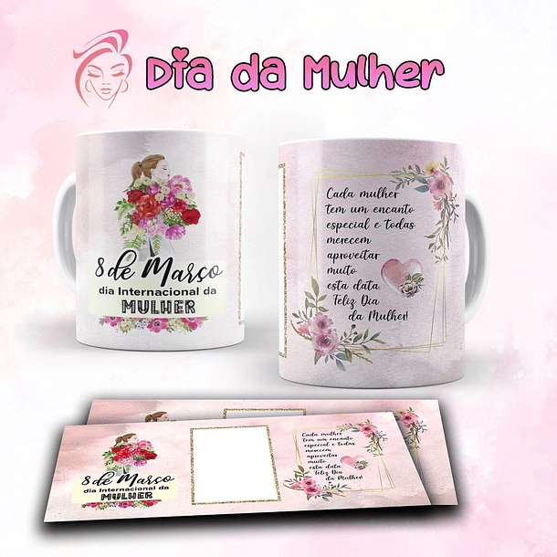 7 Artes para Caneca Dia das Mulheres Arquivo Editável  3
