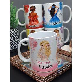 9 Artes para Caneca Ela é Mulher Dia das Mulheres Arquivo em Jpg - Sublimação