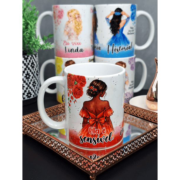 9 Artes para Caneca Ela é Mulher Dia das Mulheres Arquivo em Jpg 2