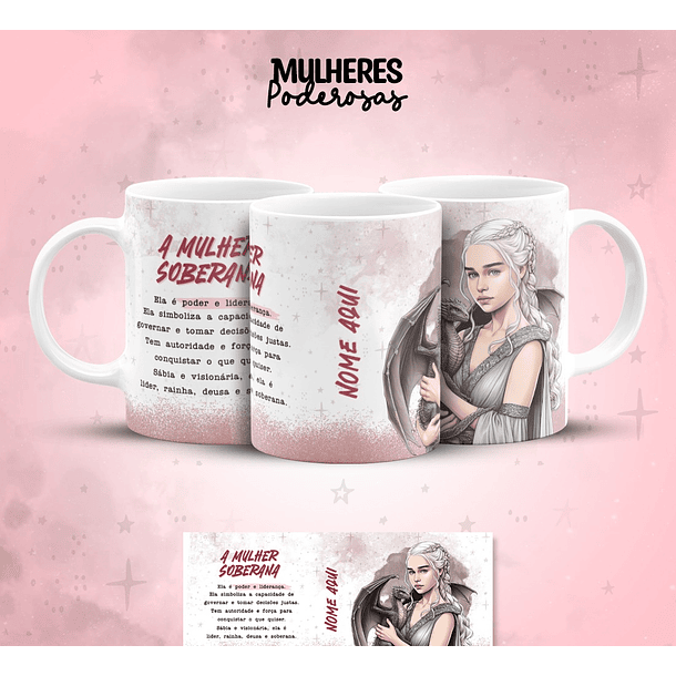 17 Artes para Caneca Dia das  Mulheres Personagens Arquivo em Jpg  3