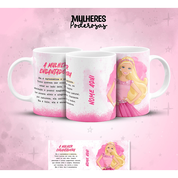 17 Artes para Caneca Dia das  Mulheres Personagens Arquivo em Jpg  4