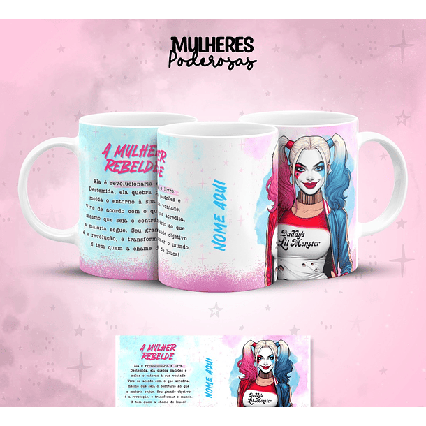 17 Artes para Caneca Dia das  Mulheres Personagens Arquivo em Jpg  5