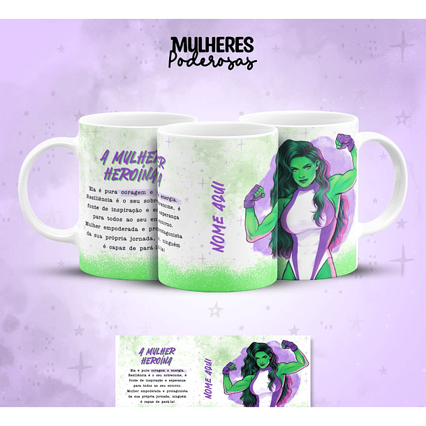 17 Artes para Caneca Dia das  Mulheres Personagens Arquivo em Jpg  10