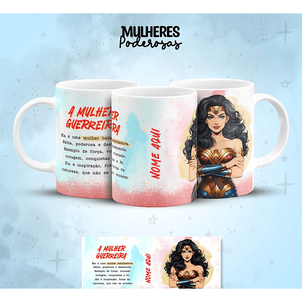 17 Artes para Caneca Dia das  Mulheres Personagens Arquivo em Jpg  11