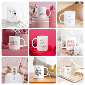 29 Artes para Caneca Dia Da Mulheres Arquivo em Png - Sublimação