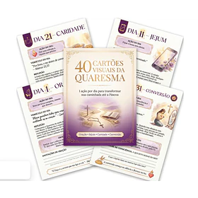 40 Cartões Visuais da Quaresma Arquivo em Pdf Para Impressão