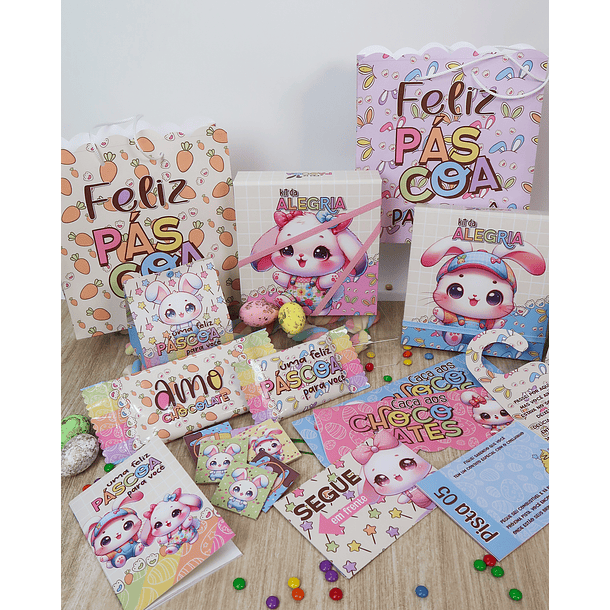 Arquivo de Corte Mimos Páscoa Coelhinho e Cristã Arquivo em Pdf 5