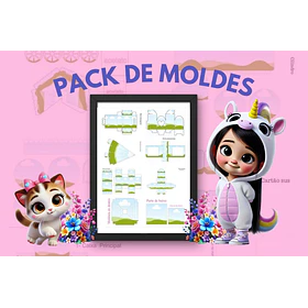 Arquivos Moldes + de 200 Moldes para Personalizados Festa Editável 