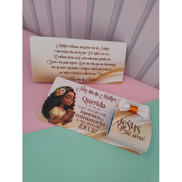 6 Artes para Card Dia da Mulher Cristã Arquivo em Pdf  Para Impressão 6
