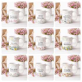 20 Artes para Caneca Frases Florescer Arquivo Digital Editável - Sublimação