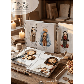 Arquivo Agenda com versículos católicos + 16 capas 2026 Arquivo em Pdf para Imprimir