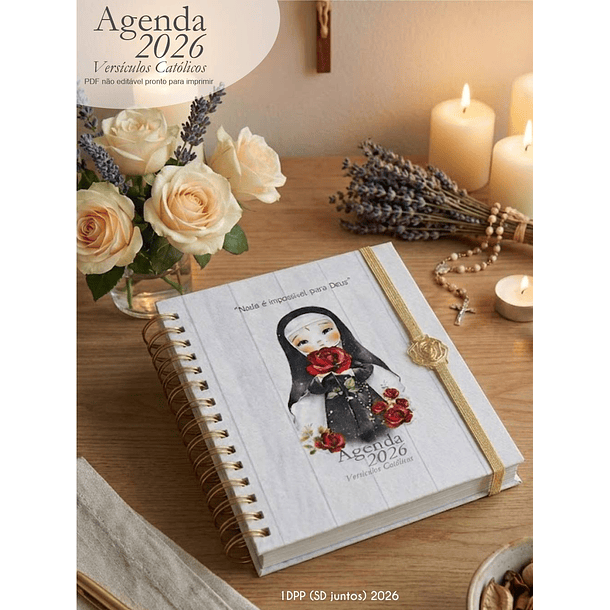 Arquivo Agenda com versículos católicos + 16 capas 2026 Arquivo em Pdf para Imprimir 7