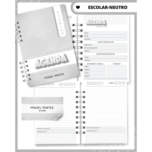 Arquivo agenda Escolar Catolica Santinhos Arquivo em Pdf  - Personalizados 9