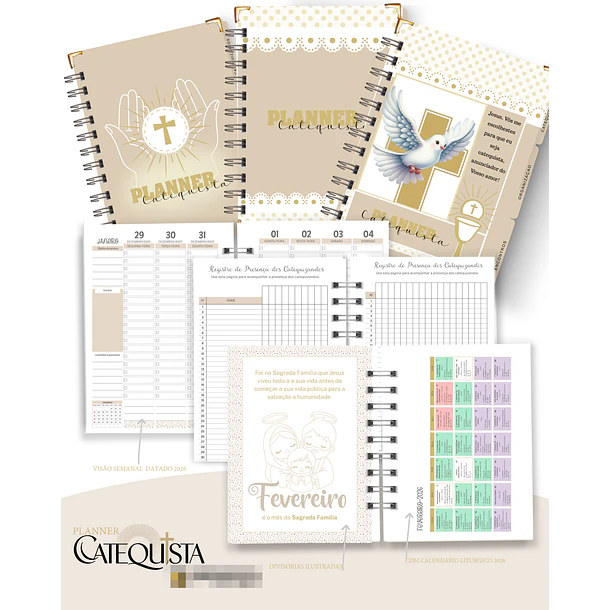 Arquivo Planner Catequista Catequese Arquivo em Pdf - Personalizados 3