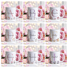 26 Artes para Caneca Alfabeto Feminino Flores Arquivo Editável - Sublimação 1