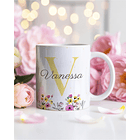 26 Artes para Caneca Alfabeto Feminino Flores Arquivo Editável - Sublimação 5