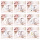 26 Artes para Canecas Alfabeto Flores Feminino Arquivo Editável  - Sublimação 3