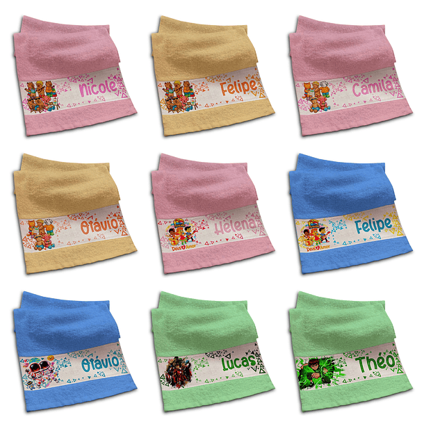 165 Artes para Toalinha Squeeze e Caneca Personagens Volta as Aulas Arquivo Editável - Sublimação 14