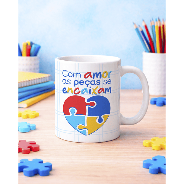 20 Artes para Caneca Autismo Arquivo Editável 1