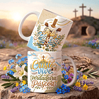 18 Artes para Caneca Páscoa Cristã Arquivo Editável  6
