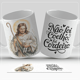 12 Artes para Caneca Páscoa Cristã Arquivo em Jpg 