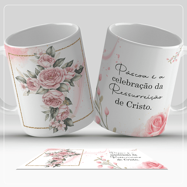 12 Artes para Caneca Páscoa Cristã Arquivo em Jpg  7