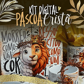 Kit Digital para Sublimação Caneca Páscoa Cristã Arquivo em Png Para Impressão
