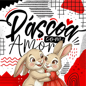 Kit Digital Pascoa Com Amo Artes para Caneca Sublimação Arquivo em Png
