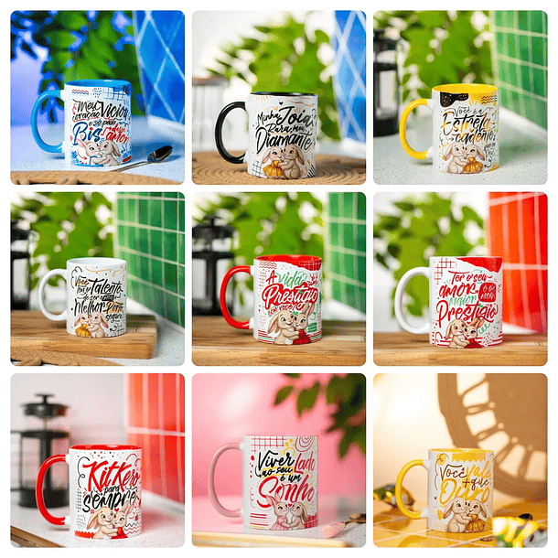 Kit Digital Pascoa Com Amo Artes para Caneca Sublimação Arquivo em Png 9