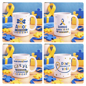 24 Artes para Caneca e Camisa Síndrome de Down Arquivo Editável