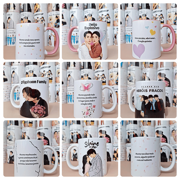 15 Artes para Caneca Dorama Serie Arquivo em Png 1