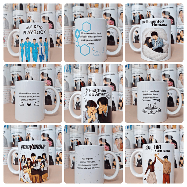 15 Artes para Caneca Dorama Serie Arquivo em Png 2