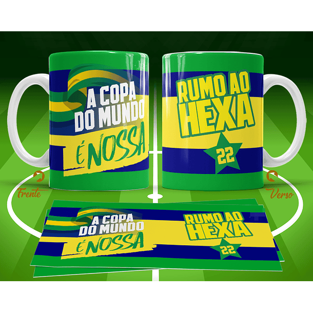11 Artes para Caneca Copa do Mundo 2026 Brasil Futebol Arquivo Editável  3