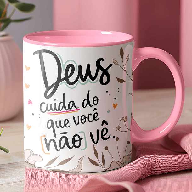9 Artes para Caneca Frases Deus Arquivo Editável 7