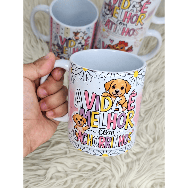 4 Artes para Caneca Animais Frases Fofinhas em png  5