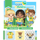 Kit digital Copa do Mundo Brasil 2026 Futebol Arquivo em Png  1